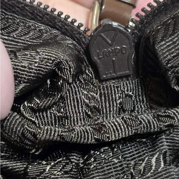 PRADA Milano Olive Green & Brown Nylon Medium Tote w/ Handles & Crossbody - Picture 9 of 14